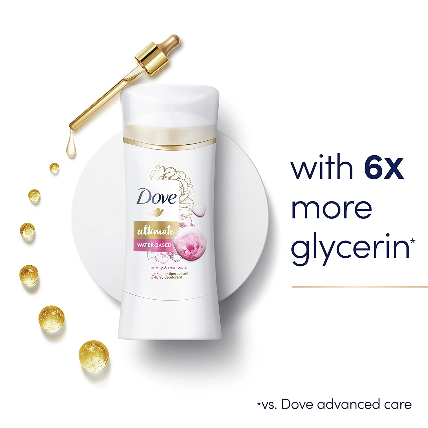 Dove Ultimate Antiperspirant Deodorant Stick Peony and Rose Water 2.6 oz 2 Count - Image 4